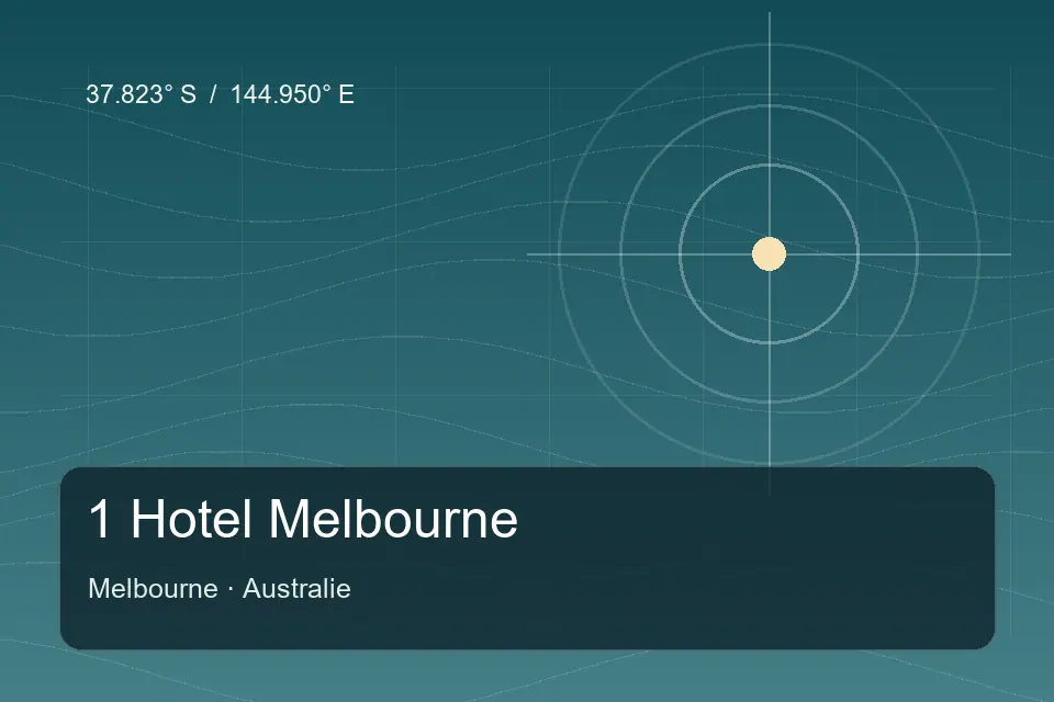 Riferimento geografico illustrato di 1 Hotel Melbourne a Melbourne