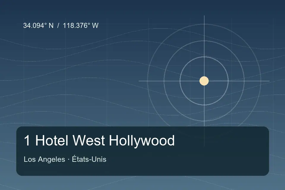 Referência geográfica ilustrada de 1 Hotel West Hollywood em Los Angeles