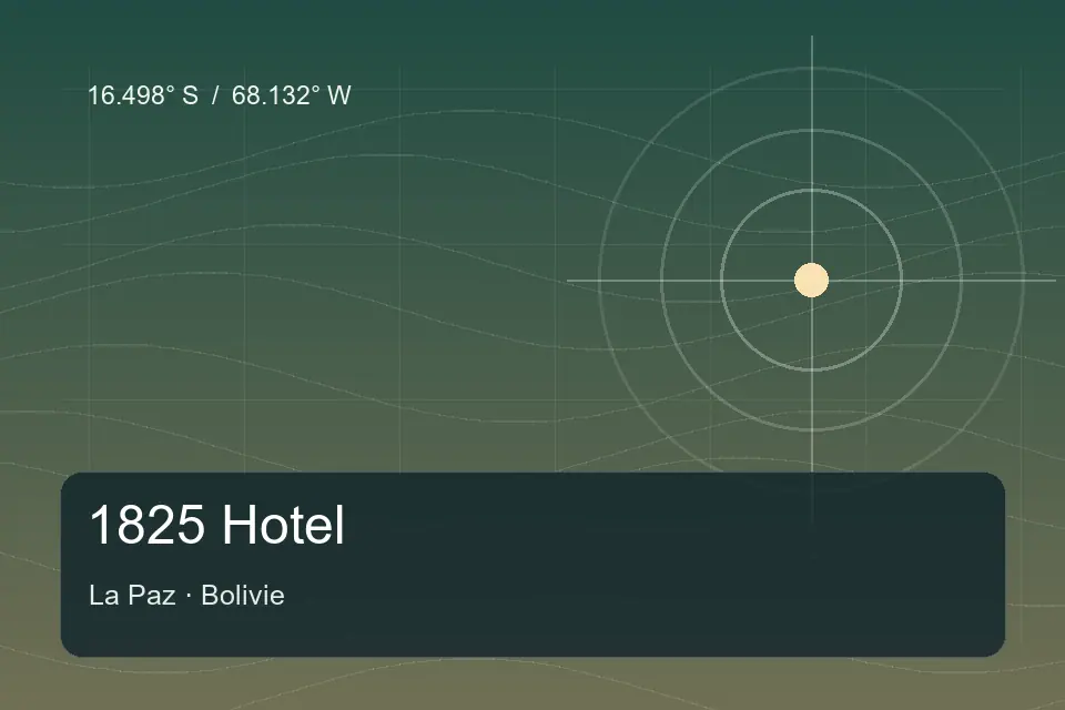 Illustrierter geografischer Orientierungspunkt für 1825 Hotel in La Paz