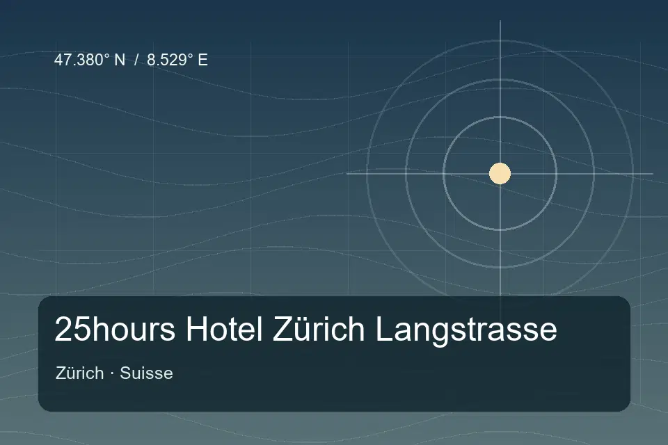 Referência geográfica ilustrada de 25hours Hotel Zürich Langstrasse em Zürich