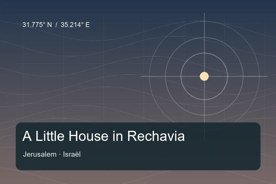 Referencia geográfica ilustrada de A Little House in Rechavia en Jerusalem