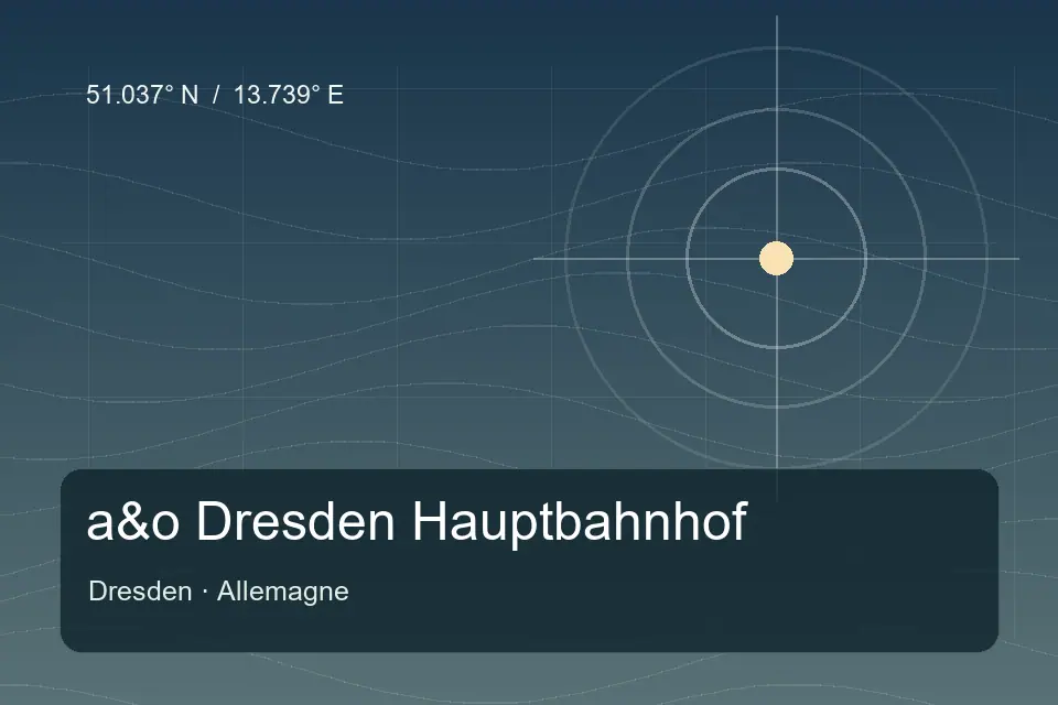 Referência geográfica ilustrada de a&o Dresden Hauptbahnhof em Dresden