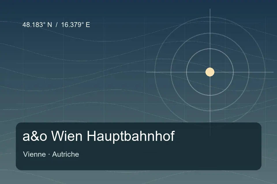 Illustrierter geografischer Orientierungspunkt für a&o Wien Hauptbahnhof in Vienne