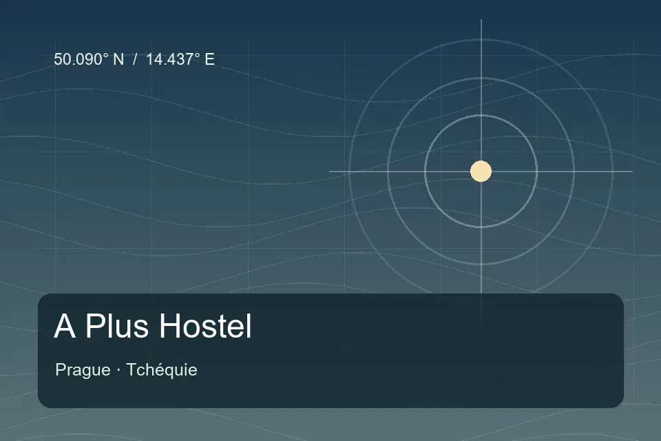 Riferimento geografico illustrato di A Plus Hostel a Prague