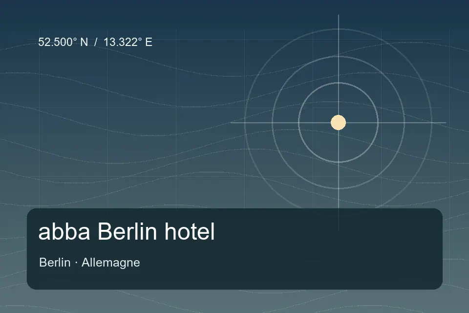 Illustrated geographic marker for abba Berlin hotel in Berlin