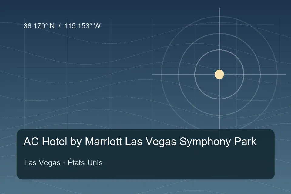 Illustrierter geografischer Orientierungspunkt für AC Hotel by Marriott Las Vegas Symphony Park in Las Vegas
