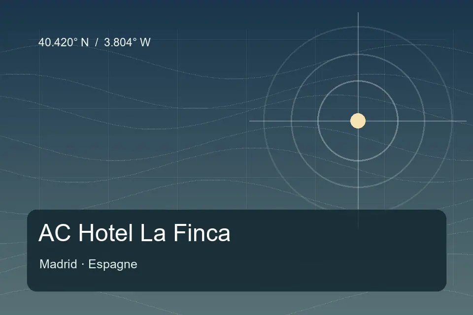 Illustrierter geografischer Orientierungspunkt für AC Hotel La Finca in Madrid