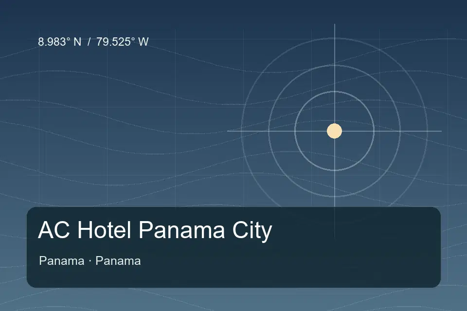 Referência geográfica ilustrada de AC Hotel Panama City em Panama
