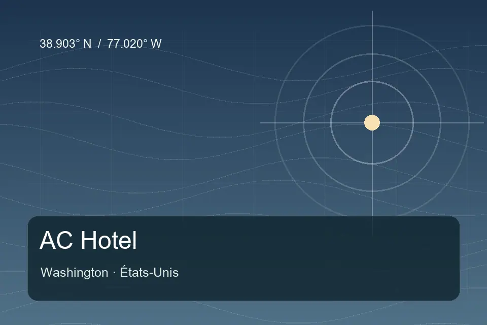 Illustrierter geografischer Orientierungspunkt für AC Hotel in Washington
