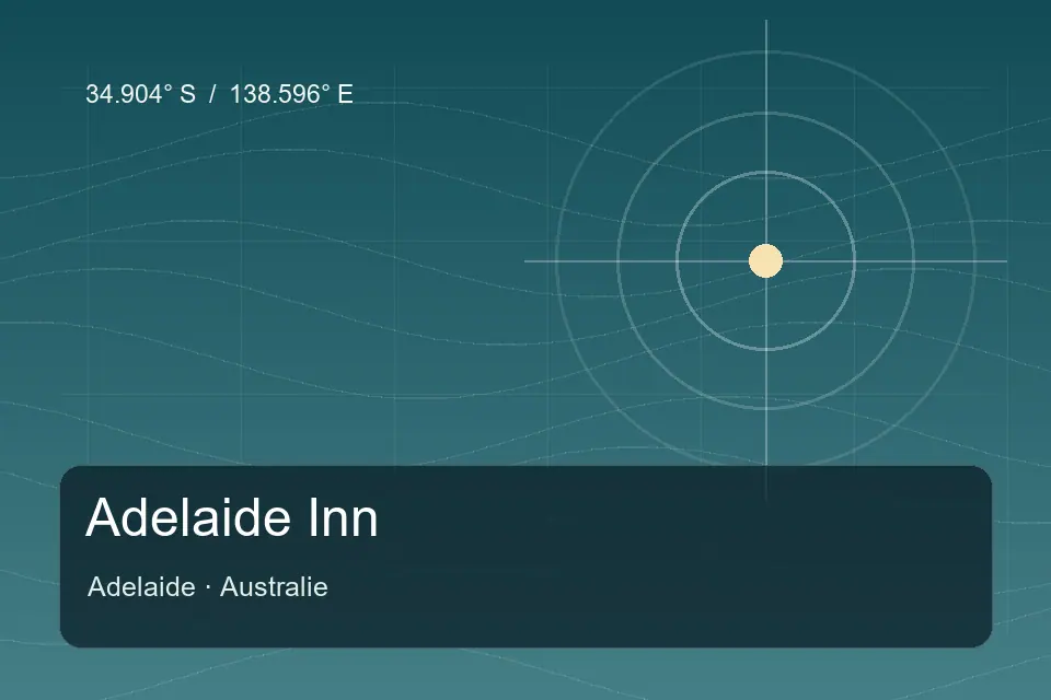 Illustrierter geografischer Orientierungspunkt für Adelaide Inn in Adelaide