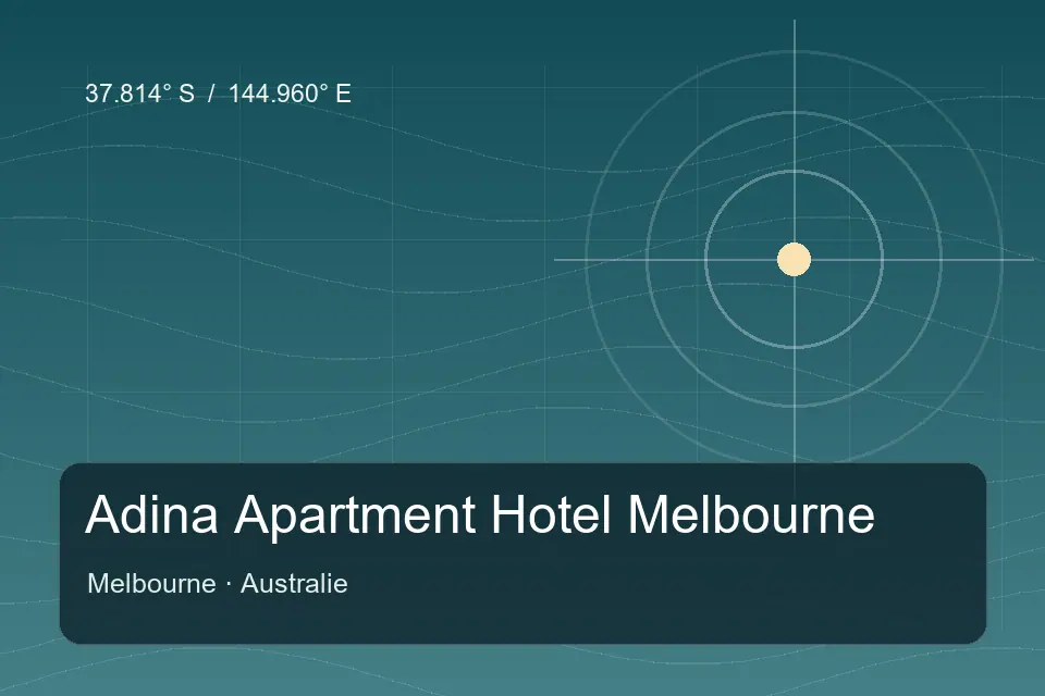 Riferimento geografico illustrato di Adina Apartment Hotel Melbourne a Melbourne