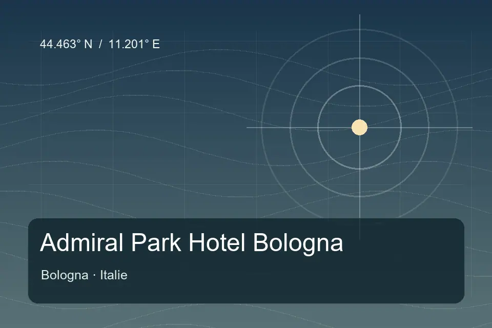 Illustrierter geografischer Orientierungspunkt für Admiral Park Hotel Bologna in Bologna