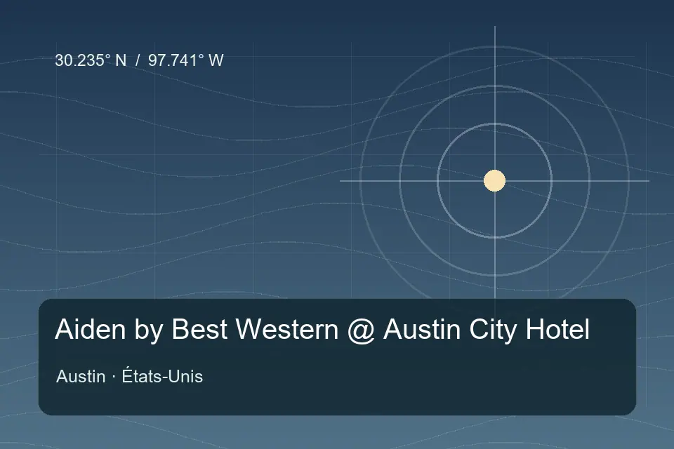 Illustrated geographic marker for Aiden by Best Western @ Austin City Hotel in Austin