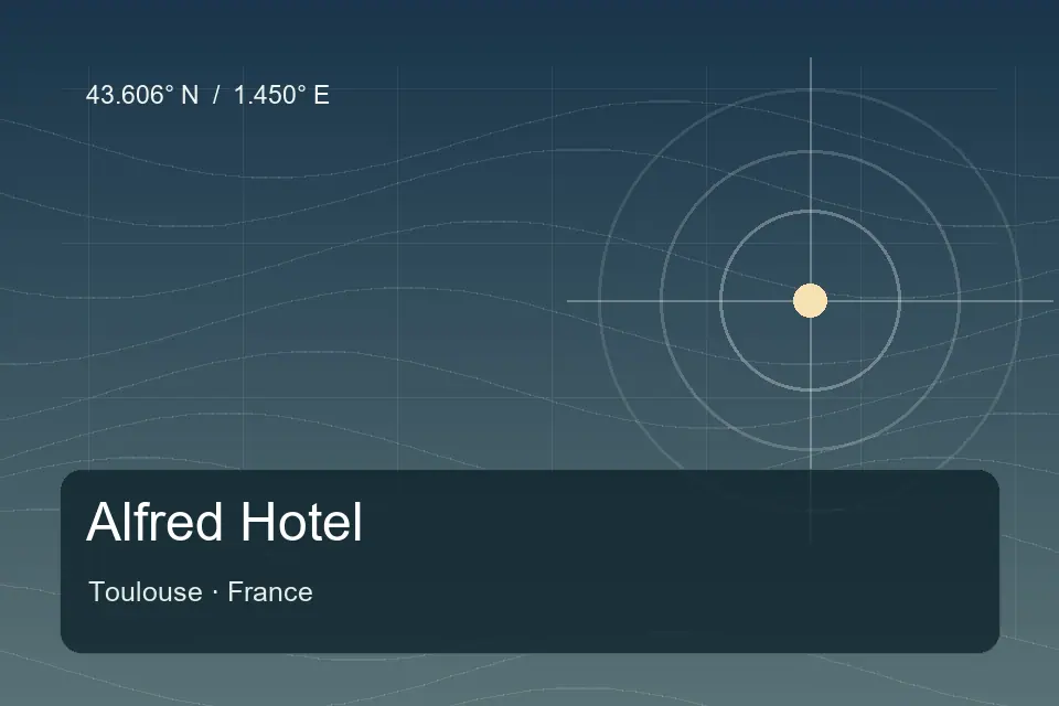 Illustrierter geografischer Orientierungspunkt für Alfred Hotel in Toulouse