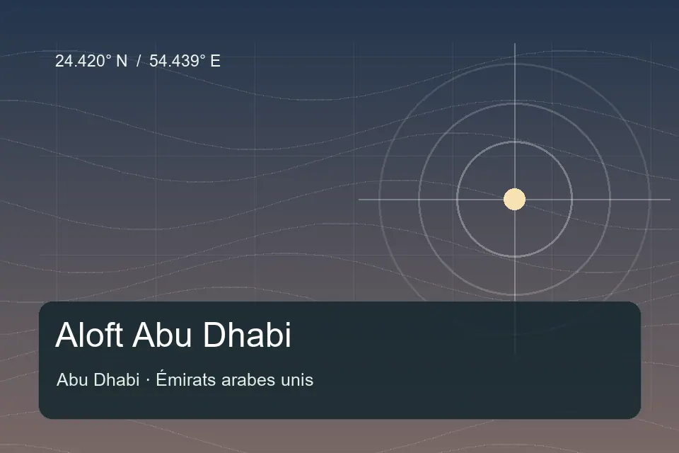 Illustrated geographic marker for Aloft Abu Dhabi in Abu Dhabi