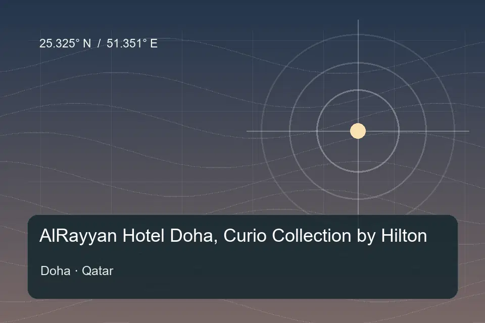 Riferimento geografico illustrato di AlRayyan Hotel Doha, Curio Collection by Hilton a Doha