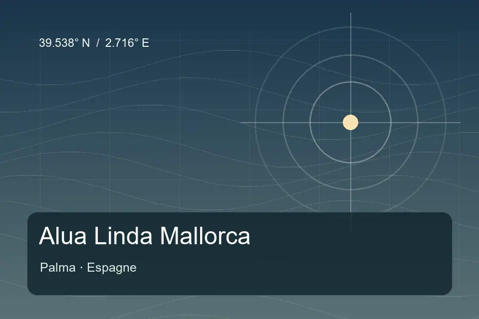 Illustrierter geografischer Orientierungspunkt für Alua Linda Mallorca in Palma