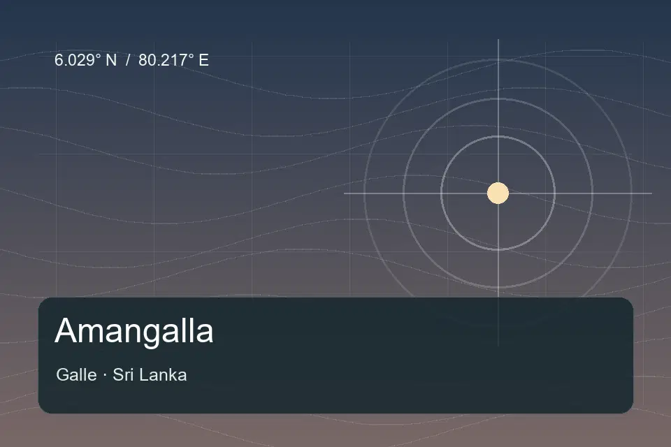 Illustrierter geografischer Orientierungspunkt für Amangalla in Galle