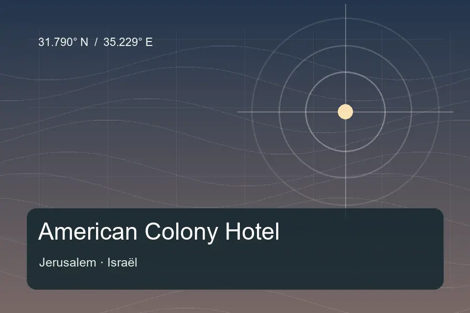 Referencia geográfica ilustrada de American Colony Hotel en Jerusalem