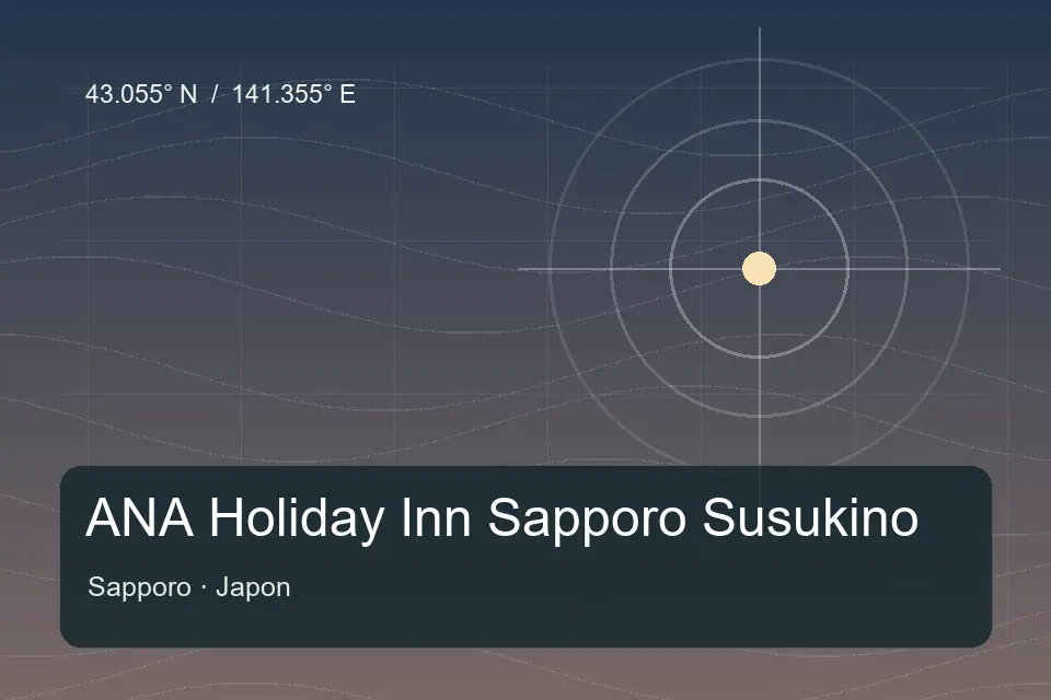 Repère géographique illustré de ANA Holiday Inn Sapporo Susukino à Sapporo
