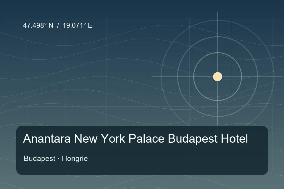 Illustrierter geografischer Orientierungspunkt für Anantara New York Palace Budapest Hotel in Budapest