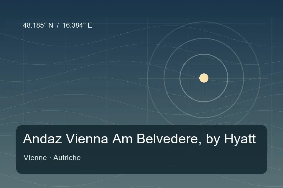 Illustrierter geografischer Orientierungspunkt für Andaz Vienna Am Belvedere, by Hyatt in Vienne