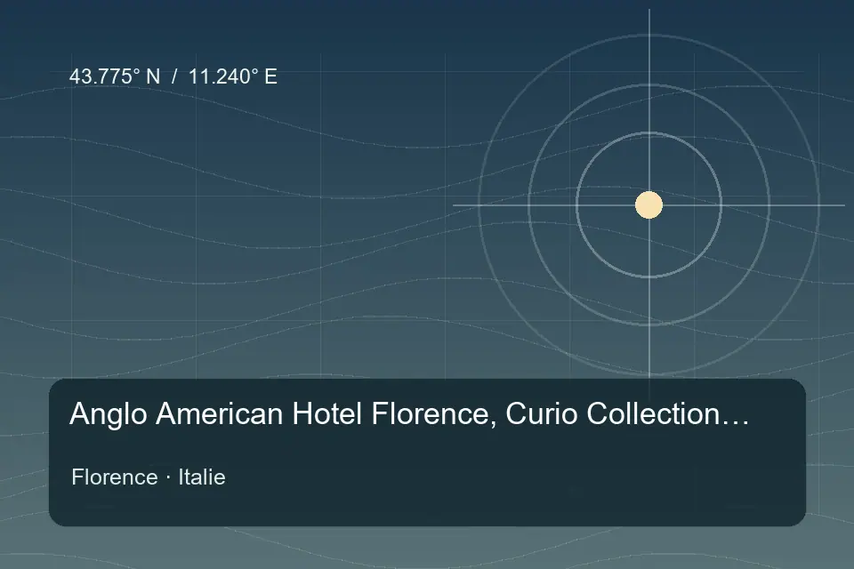 Riferimento geografico illustrato di Anglo American Hotel Florence, Curio Collection by Hilton a Florence