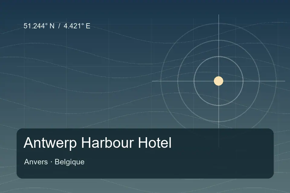 Riferimento geografico illustrato di Antwerp Harbour Hotel a Anvers