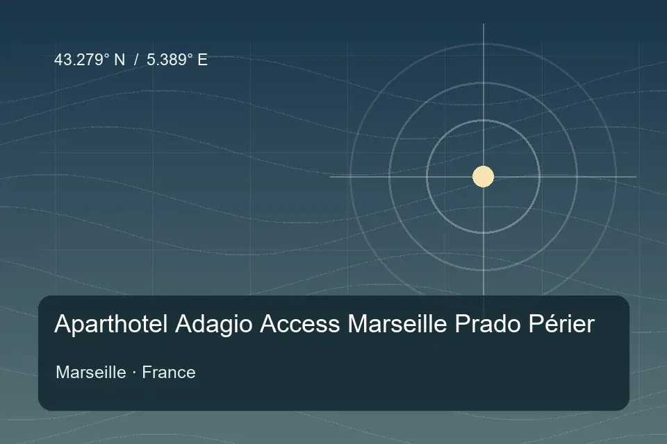 Referência geográfica ilustrada de Aparthotel Adagio Access Marseille Prado Périer em Marseille