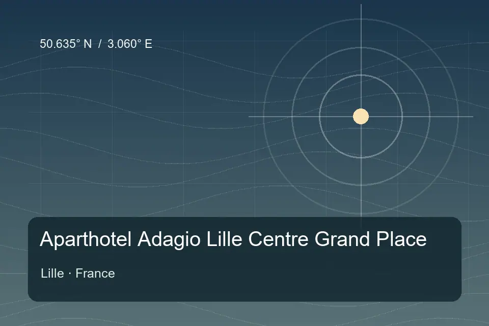 Illustrated geographic marker for Aparthotel Adagio Lille Centre Grand Place in Lille