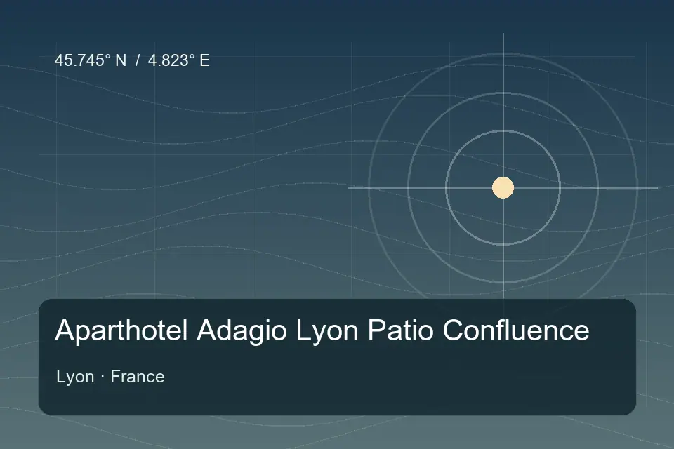 Riferimento geografico illustrato di Aparthotel Adagio Lyon Patio Confluence a Lyon