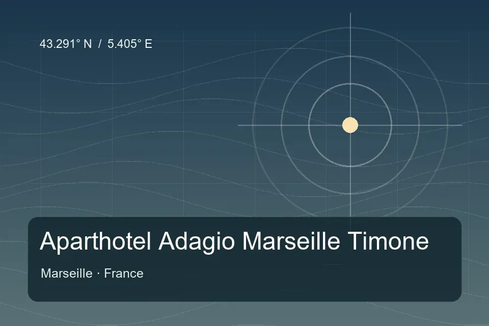 Referência geográfica ilustrada de Aparthotel Adagio Marseille Timone em Marseille