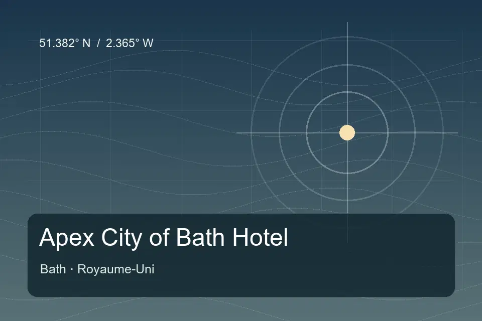 Illustrierter geografischer Orientierungspunkt für Apex City of Bath Hotel in Bath