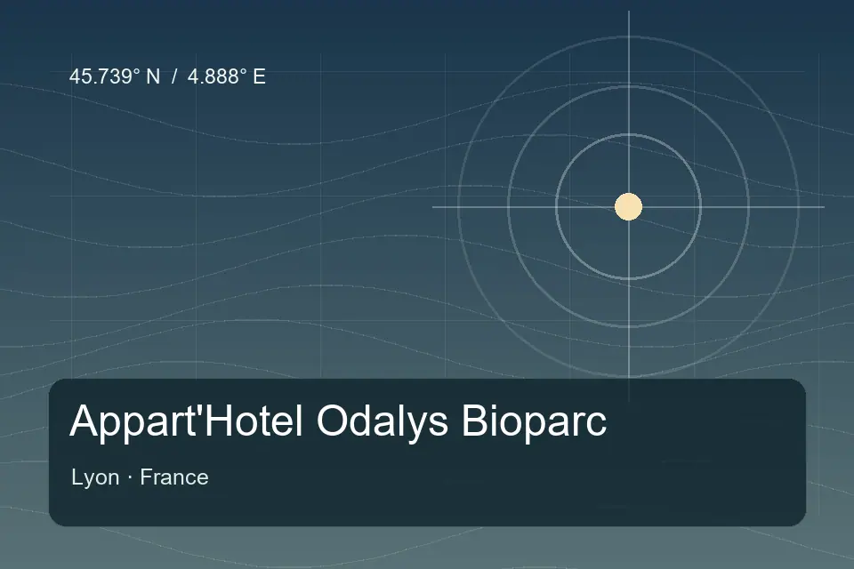 Riferimento geografico illustrato di Appart'Hotel Odalys Bioparc a Lyon