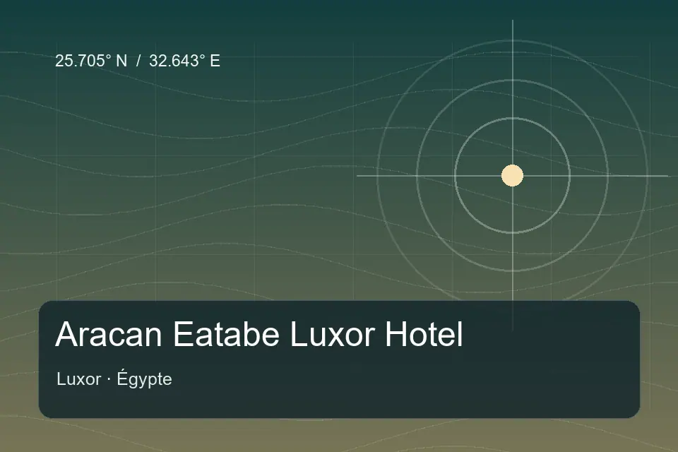 Repère géographique illustré de Aracan Eatabe Luxor Hotel à Luxor