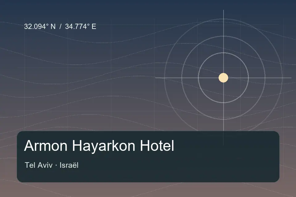 Illustrierter geografischer Orientierungspunkt für Armon Hayarkon Hotel in Tel Aviv