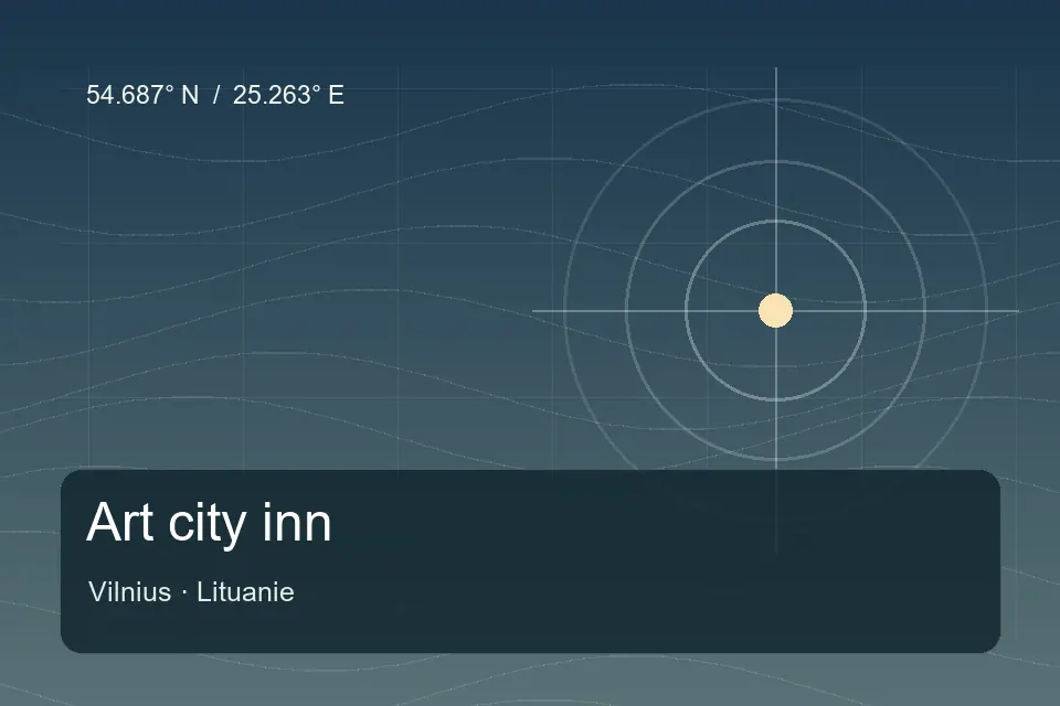 Illustrierter geografischer Orientierungspunkt für Art city inn in Vilnius