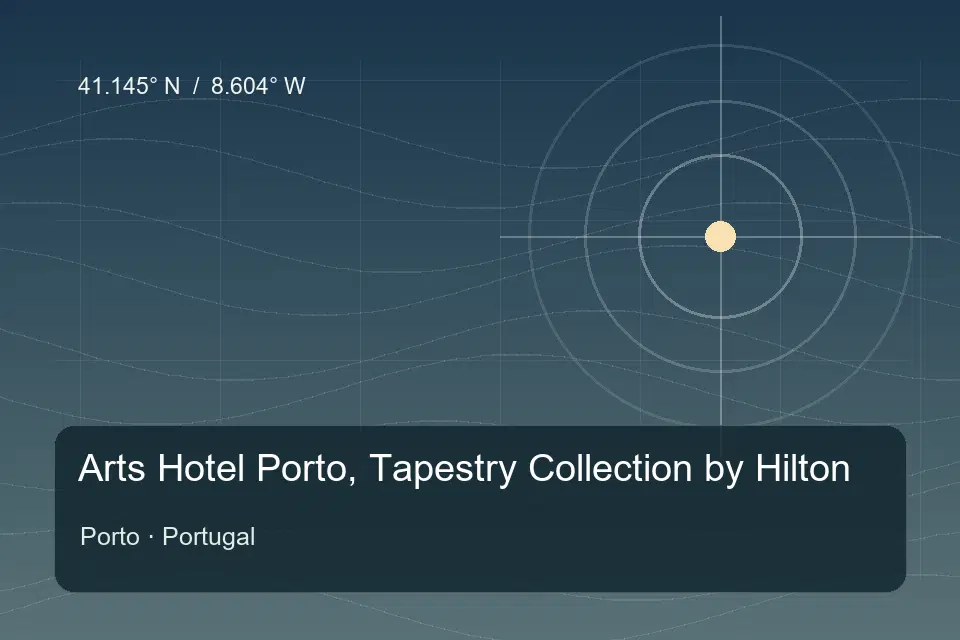 Referência geográfica ilustrada de Arts Hotel Porto, Tapestry Collection by Hilton em Porto
