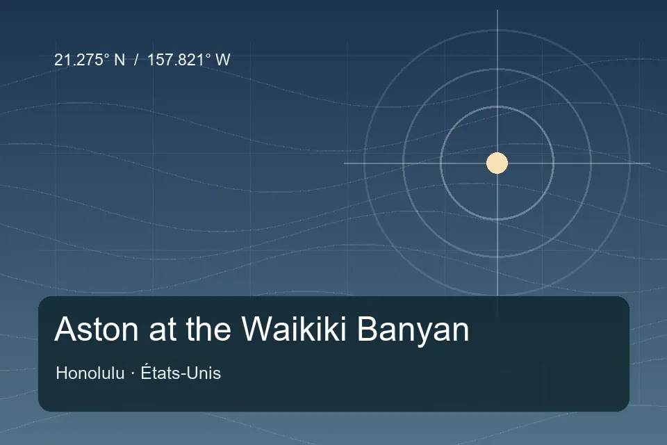 Referência geográfica ilustrada de Aston at the Waikiki Banyan em Honolulu