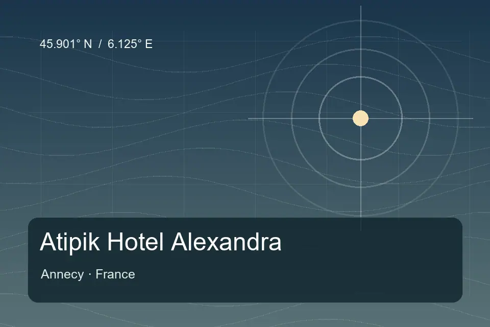 Riferimento geografico illustrato di Atipik Hotel Alexandra a Annecy