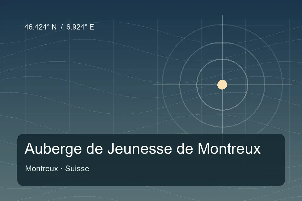 Riferimento geografico illustrato di Auberge de Jeunesse de Montreux a Montreux