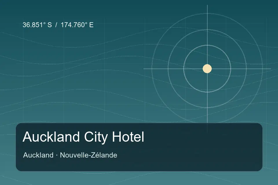 Referência geográfica ilustrada de Auckland City Hotel em Auckland