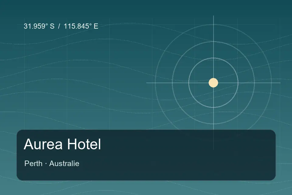 Referencia geográfica ilustrada de Aurea Hotel en Perth