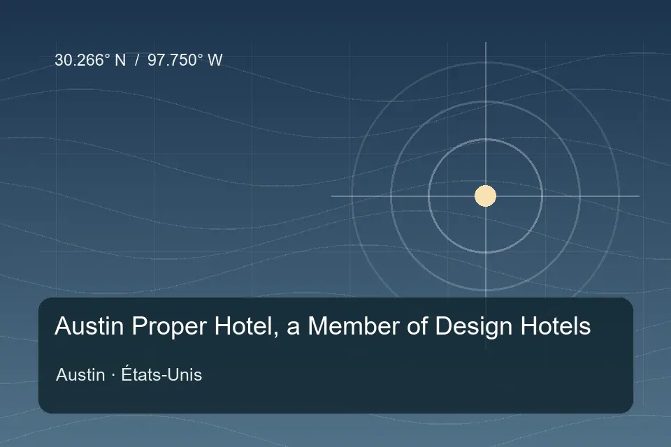 Illustrierter geografischer Orientierungspunkt für Austin Proper Hotel, a Member of Design Hotels in Austin