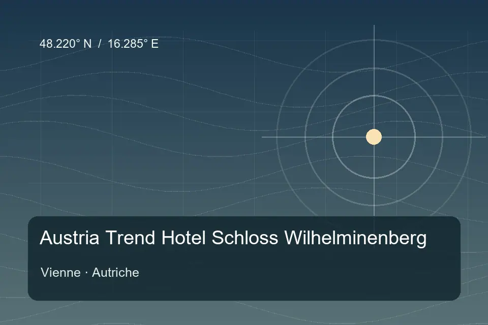 Illustrierter geografischer Orientierungspunkt für Austria Trend Hotel Schloss Wilhelminenberg in Vienne