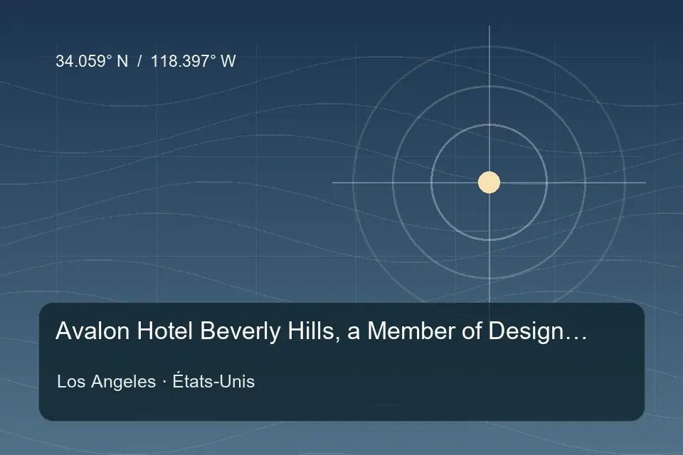 Referência geográfica ilustrada de Avalon Hotel Beverly Hills, a Member of Design Hotels em Los Angeles
