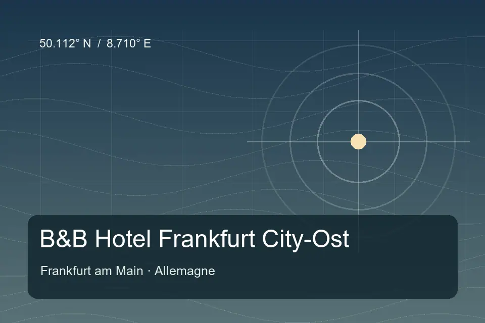 Referência geográfica ilustrada de B&B Hotel Frankfurt City-Ost em Frankfurt am Main