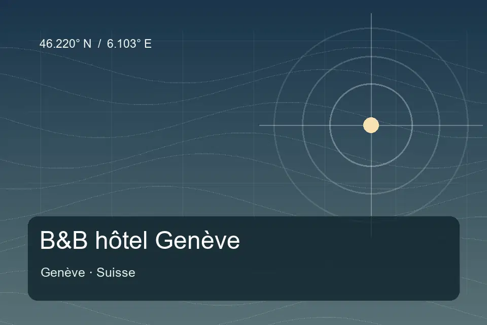 Referência geográfica ilustrada de B&B hôtel Genève em Genève