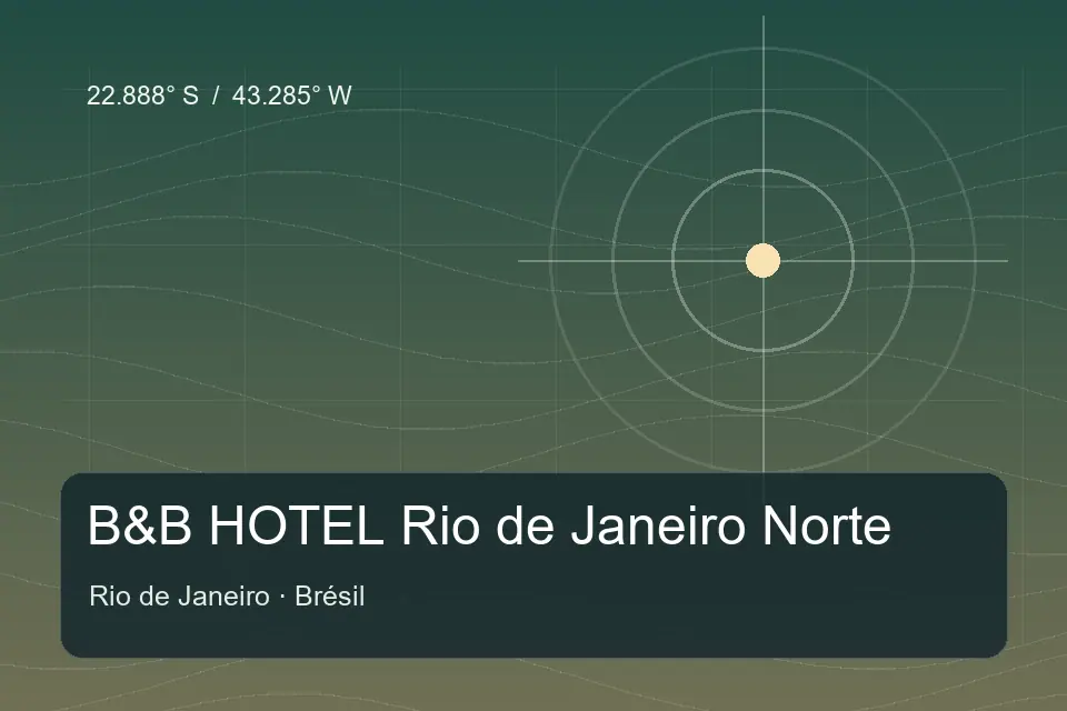 Illustrated geographic marker for B&B HOTEL Rio de Janeiro Norte in Rio de Janeiro