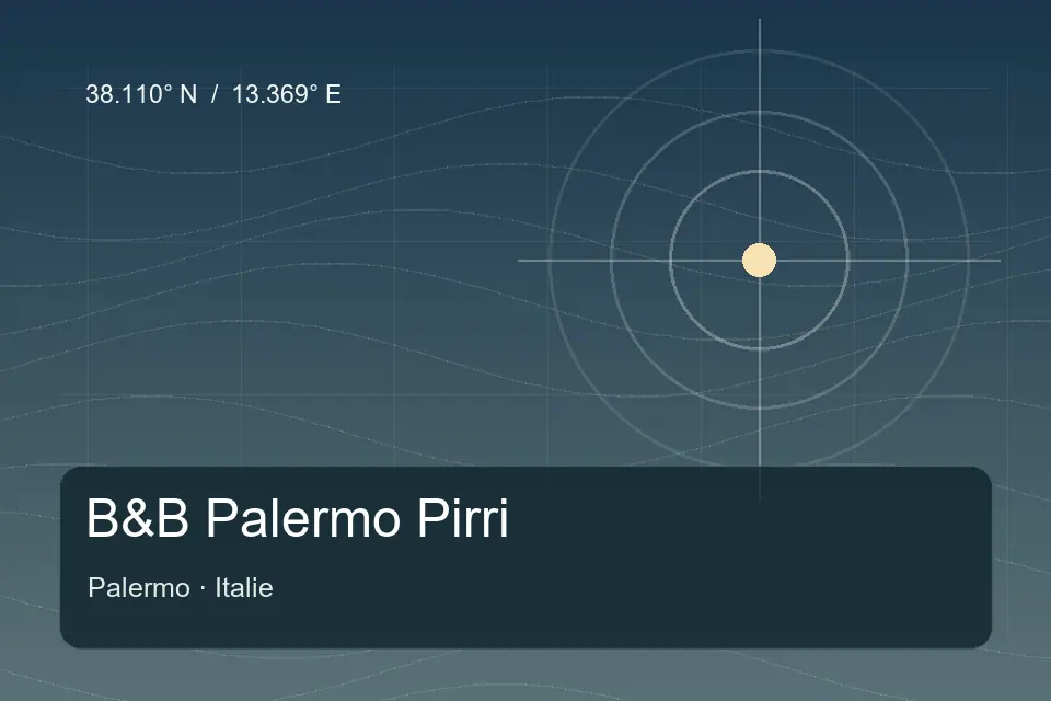 Illustrierter geografischer Orientierungspunkt für B&B Palermo Pirri in Palermo